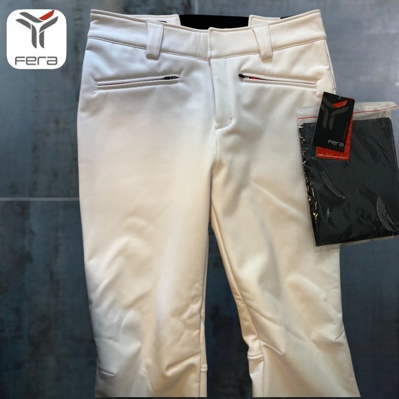 FERA Tyra Soft Shell 4-Way Stretch Waterproof Snow/Ski Pants in White  NWT/14R - Picture 6 of 13